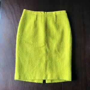 Boden Wool Blend Pencil Skirt in Yellow, Size 6